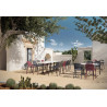 Lot de 4 fauteuils de café pour terrasse en polypropylène Sulice