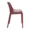 Lot de 4 fauteuils de café pour terrasse en polypropylène Sulice
