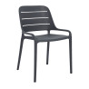 Lot de 4 fauteuils de café pour terrasse en polypropylène Sulice