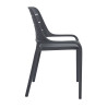 Lot de 4 fauteuils de café pour terrasse en polypropylène Sulice