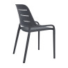 Lot de 4 fauteuils de café pour terrasse en polypropylène Sulice