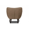 Fauteuil design en tissu brun Axelle