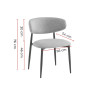 Chaise de restaurant en tissu Blondie (lot de 2)