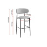 Tabouret de bar en tissu Blondie (lot de 2)