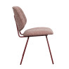 Chaise de restaurant en tissu Frankie (lot de 2)
