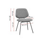 Chaise de restaurant en tissu Frankie (lot de 2)