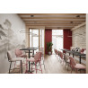 Tabouret de restaurant en tissu Frankie (lot de 2)