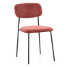 Chaise de brasserie en tissu velours Manureva (lot de 2)