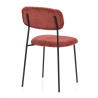 Chaise de brasserie en tissu velours Manureva (lot de 2)