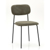 Chaise de brasserie en tissu velours Manureva (lot de 2)