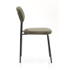 Chaise de brasserie en tissu velours Manureva (lot de 2)