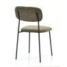 Chaise de brasserie en tissu velours Manureva (lot de 2)