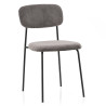 Chaise de brasserie en tissu velours Manureva (lot de 2)