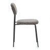 Chaise de brasserie en tissu velours Manureva (lot de 2)