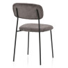 Chaise de brasserie en tissu velours Manureva (lot de 2)