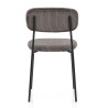 Chaise de brasserie en tissu velours Manureva (lot de 2)
