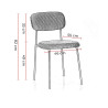 Chaise de brasserie en tissu velours Manureva (lot de 2)