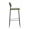 Tabouret de brasserie en tissu velours Manureva (lot de 2)