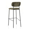 Tabouret de brasserie en tissu velours Manureva (lot de 2)