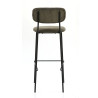 Tabouret de brasserie en tissu velours Manureva (lot de 2)