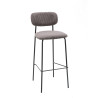 Tabouret de brasserie en tissu velours Manureva (lot de 2)