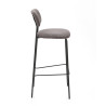 Tabouret de brasserie en tissu velours Manureva (lot de 2)