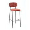 Tabouret de brasserie en tissu velours Manureva (lot de 2)