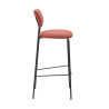 Tabouret de brasserie en tissu velours Manureva (lot de 2)