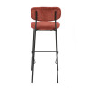 Tabouret de brasserie en tissu velours Manureva (lot de 2)