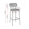 Tabouret de brasserie en tissu velours Manureva (lot de 2)