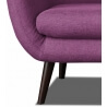 Canapé 2 places design en tissu prune Axelle