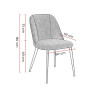 Chaise de restaurant en tissu Magda (lot de 2)