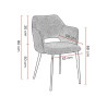 Fauteuil de restaurant en tissu Magda (lot de 2)