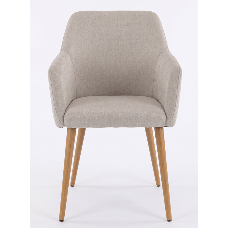 Fauteuil de restaurant en tissu Enzo (lot de 2) Greige, terra ou vert Fauteuil de restaurant en tissu Enzo (lot de 2) Greige, terra ou vert