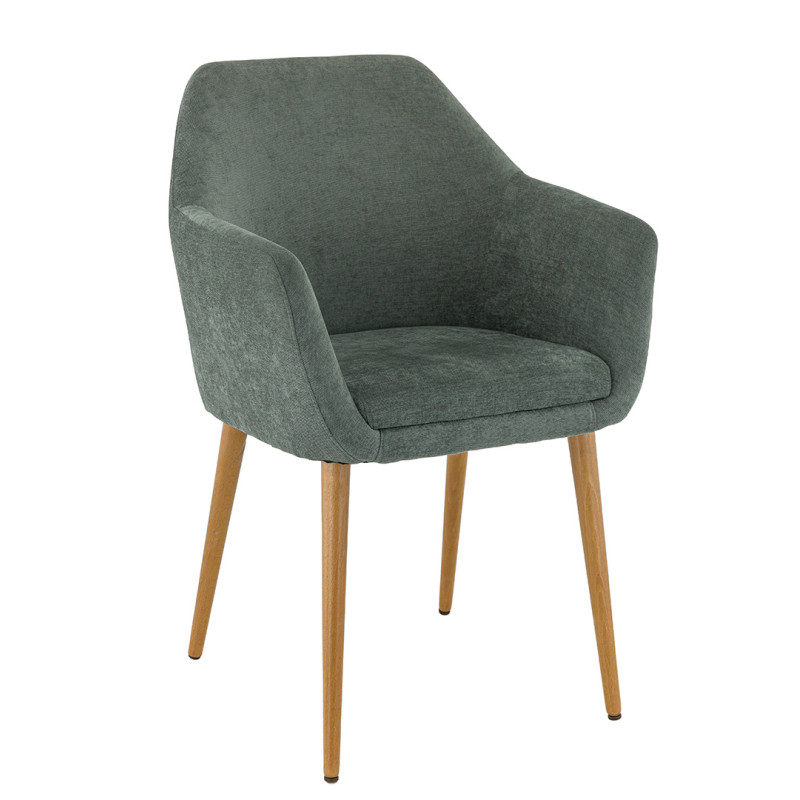 Fauteuil de restaurant en tissu Enzo (lot de 2) Greige, terra ou vert Fauteuil de restaurant en tissu Enzo (lot de 2) Greige, terra ou vert