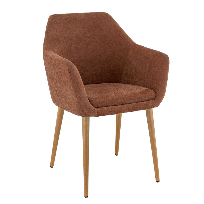 Fauteuil de restaurant en tissu Enzo (lot de 2) Greige, terra ou vert Fauteuil de restaurant en tissu Enzo (lot de 2) Greige, terra ou vert
