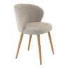 Chaise de restaurant en tissu Asia (lot de 2)