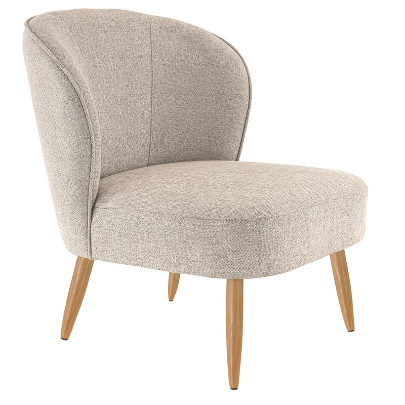 Chaise lounge de brasserie en tissu Asia