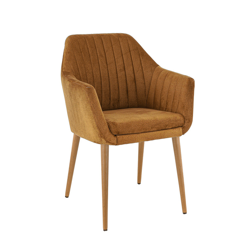 Fauteuil de restaurant en velours Erika (lot de 2) Gold, olive, petrol ou anthracite Fauteuil de restaurant en velours Erika (lot de 2) Gold, olive, petrol ou anthracite