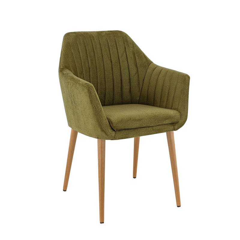 Fauteuil de restaurant en velours Erika (lot de 2) Gold, olive, petrol ou anthracite Fauteuil de restaurant en velours Erika (lot de 2) Gold, olive, petrol ou anthracite