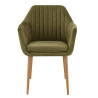 Fauteuil de restaurant en velours Erika (lot de 2)