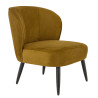 Chaise lounge de restaurant en tissu velours Olga