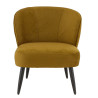 Chaise lounge de restaurant en tissu velours Olga