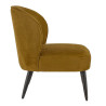 Chaise lounge de restaurant en tissu velours Olga