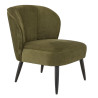 Chaise lounge de restaurant en tissu velours Olga