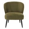 Chaise lounge de restaurant en tissu velours Olga