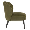 Chaise lounge de restaurant en tissu velours Olga