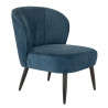 Chaise lounge de restaurant en tissu velours Olga