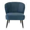 Chaise lounge de restaurant en tissu velours Olga