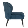 Chaise lounge de restaurant en tissu velours Olga